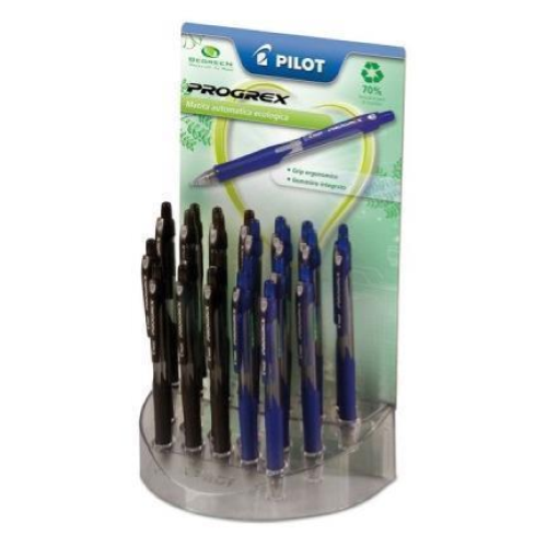 Pilot Progrex Begreen - Portamina - HB - 0.7 mm - medio - retrattile - con gomma (pacchetto di 50)